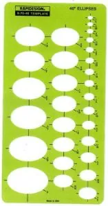Template Small Oval 40, 250mm x 125mm ( Template) (TR7040)