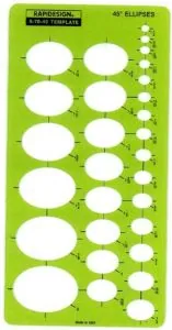 Template Small Oval 45, 250mm x 125mm (Template) (TR7045)
