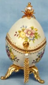 The Ring Box: decorated guinea fowl egg design