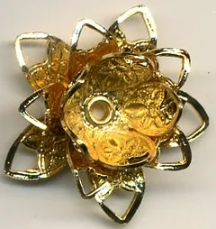 Three Tier Rose Med - Finding, 23mm Diameter (F105)