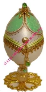Trinket Box: decorated goose egg design