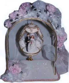 Wedding Arch: decorated goose egg design