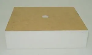 White Perspex Box Small, 100mm x 85mm x 25mm (PB01)
