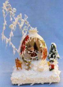 Winter Wonderland: decorated goose egg design