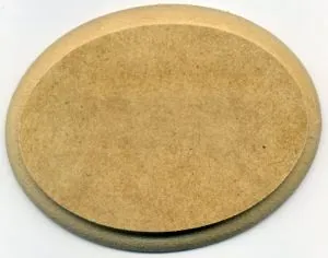 Wooden Base Oval 112mm, 112mm x 80mm (Measured across bottom of base) (WBA14)