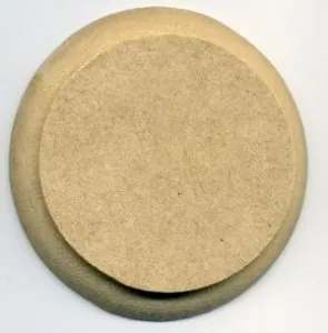 Wooden Base Round 70mm, 70mm Diameter ( measured across bottom of base) (WBA01)