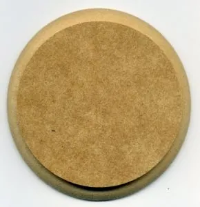 Wooden Base Round 90mm, 90mm Diameter (Measured across bottom of base) (WBA11)